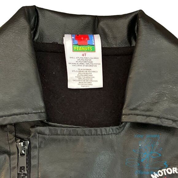 Peanuts Snoopy Motorcycle Style Jacket 4T - Picture 3 of 12